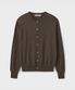 [SUPERIOR] ESSENTIAL SUPERFINE ROUND CARDIGAN [MELANGE BROWN]
