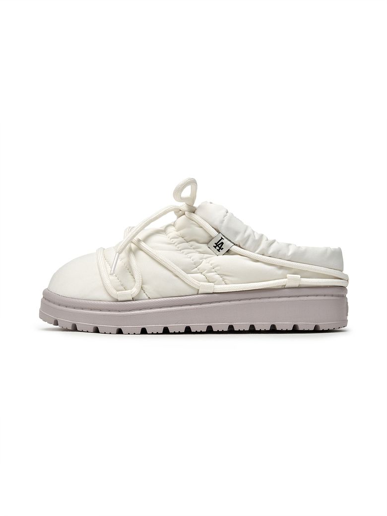 플러쉬 패딩 뮬 레이스 LA (White)