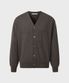 [SUPERIOR] ESSENTIAL SUPERFINE V-NECK CARDIGAN [TAUPE BROWN]