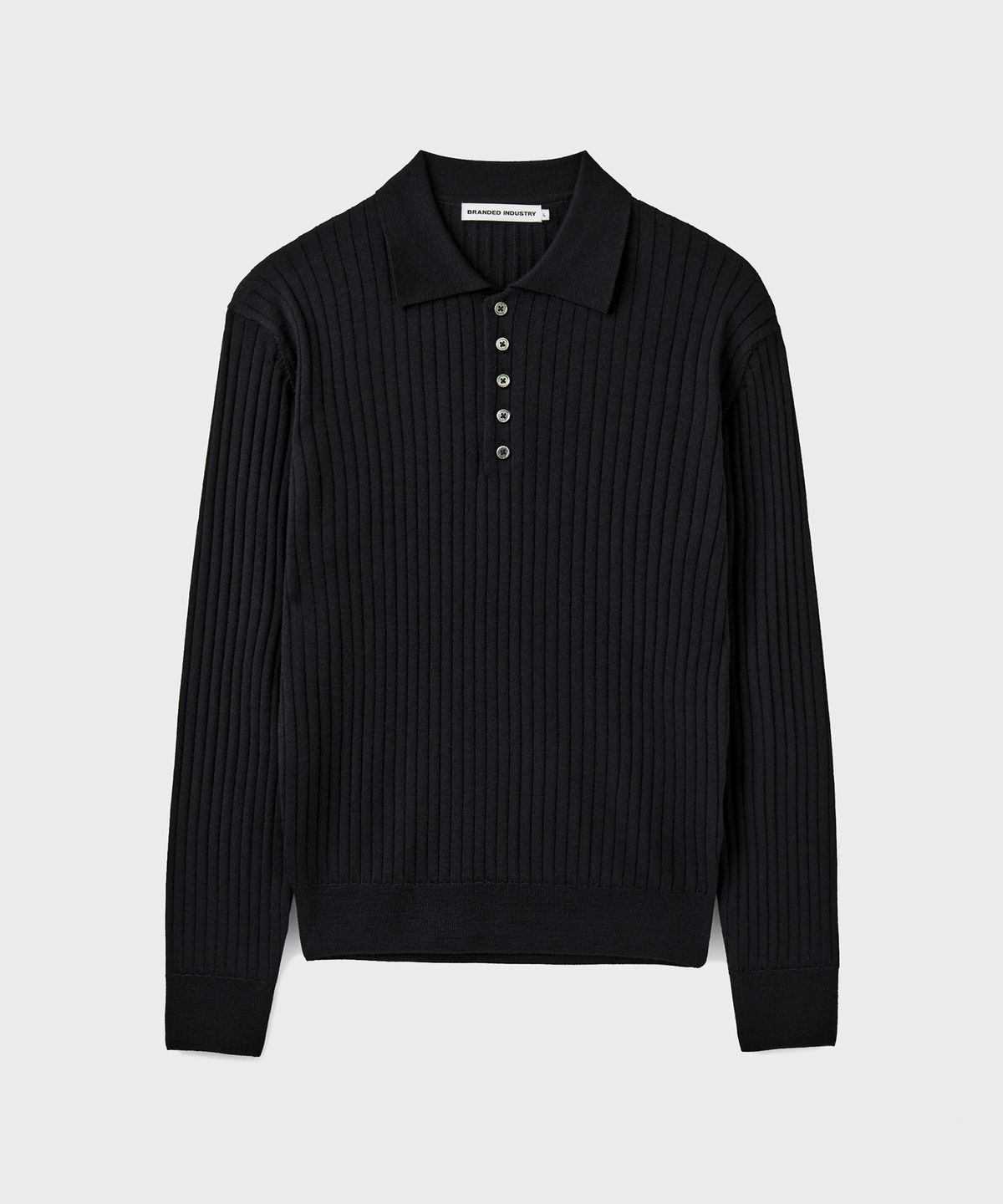 브랜디드(BRANDED) GRACE MERINO WOOL POLO KNIT [BLACK]