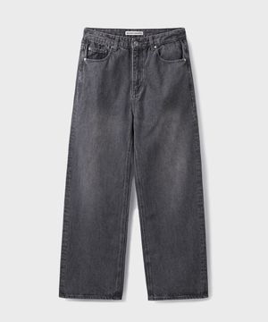 EXTRA WIDE DENIM PANTS [WASHED GRAY]