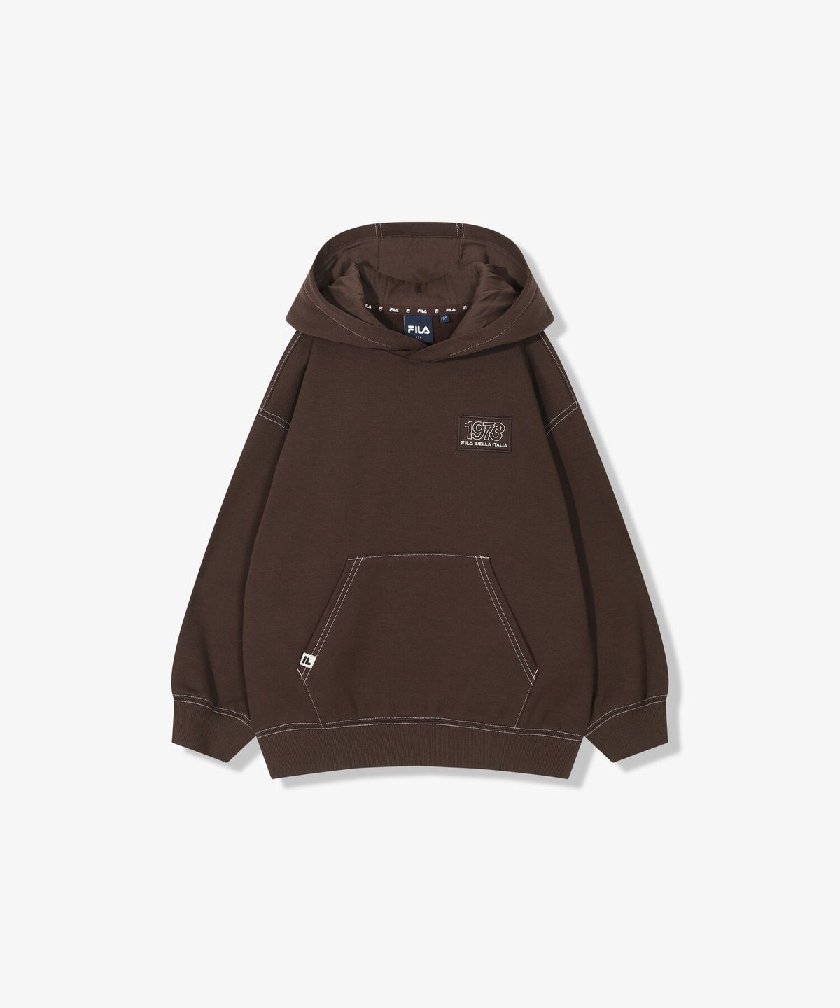 휠라 키즈(FILA KIDS) 스몰레터 후드 맨투맨