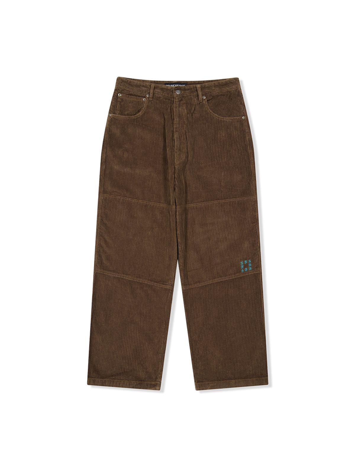 예스아이씨(YESEYESEE) Double Knee Corduroy Pants Dark Brown