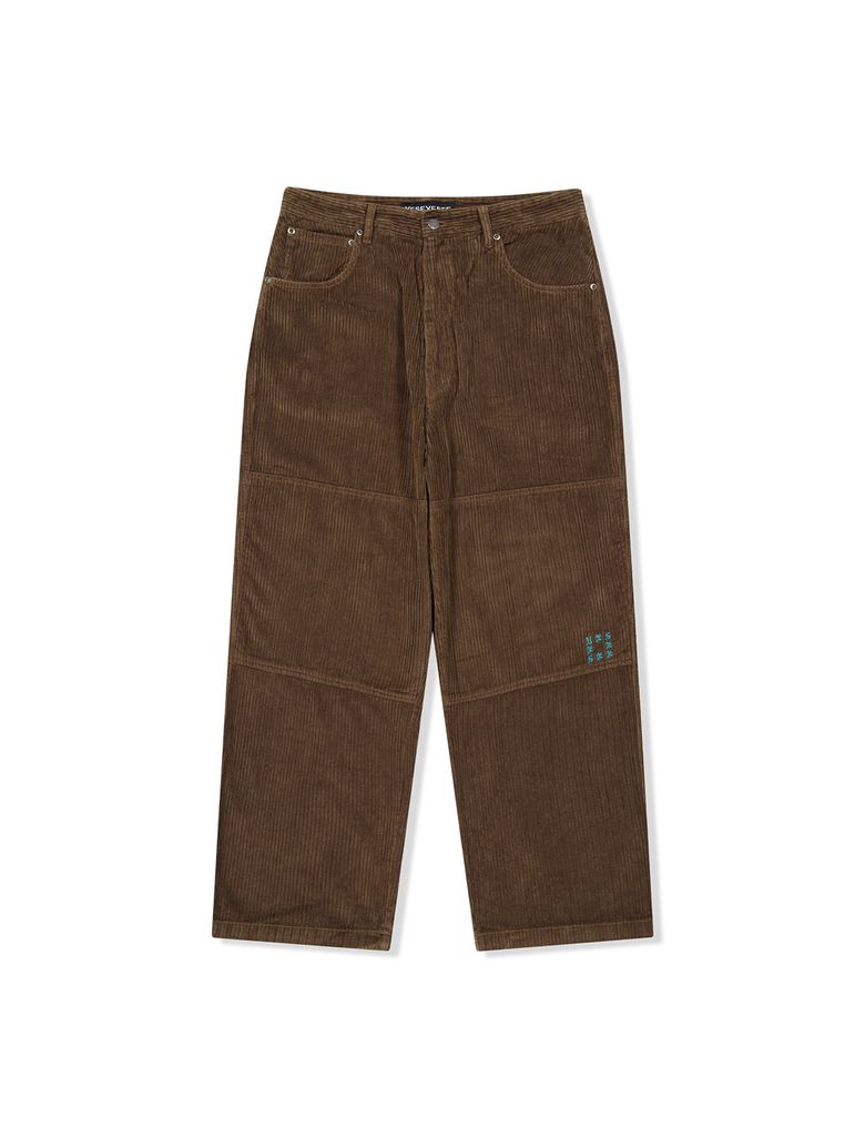 Double Knee Corduroy Pants Dark Brown