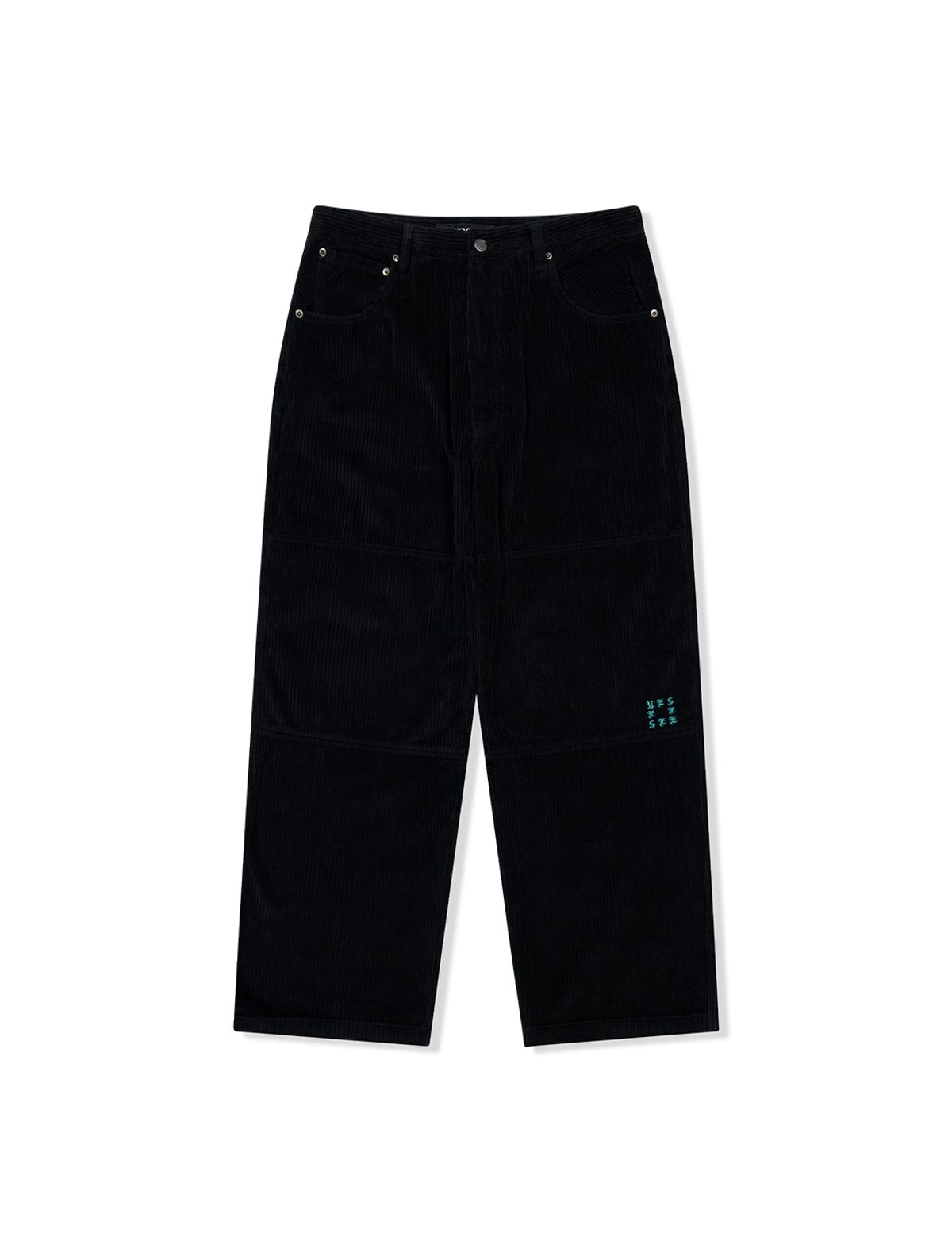 예스아이씨(YESEYESEE) Double Knee Corduroy Pants Black