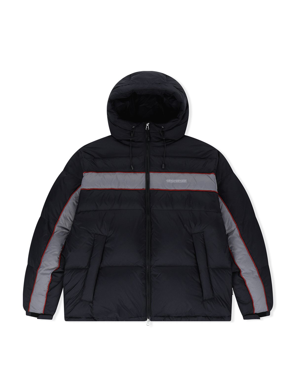 예스아이씨(YESEYESEE) Paneled Down Jacket Black