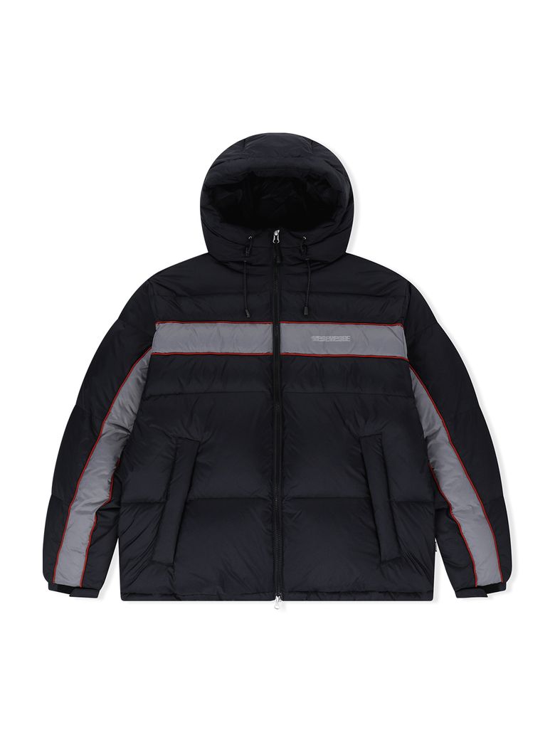 Paneled Down Jacket Black