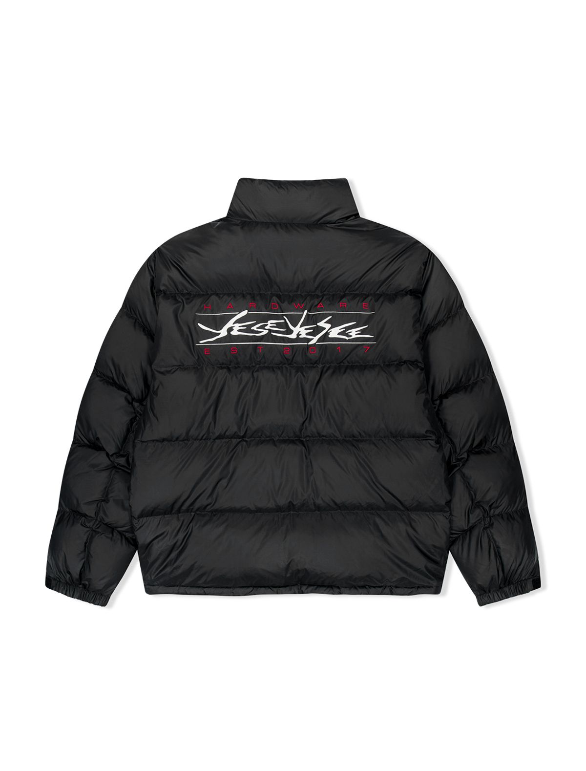 예스아이씨(YESEYESEE) Sign Logo Down Jacket Black