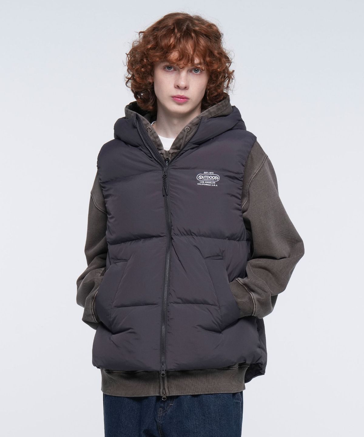 아웃도어 프로덕츠(OUTDOOR PRODUCTS) BASIC DOWN VEST (BROWN)