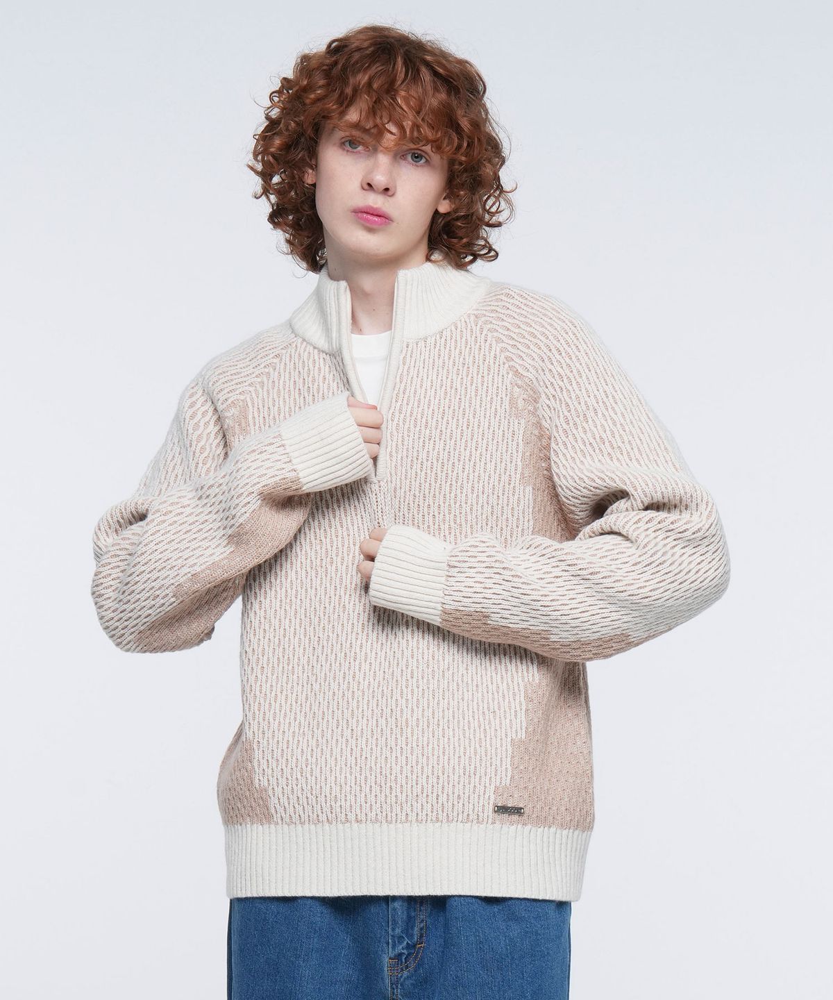 아웃도어 프로덕츠(OUTDOOR PRODUCTS) OVERFIT SWEATER (BEIGE)