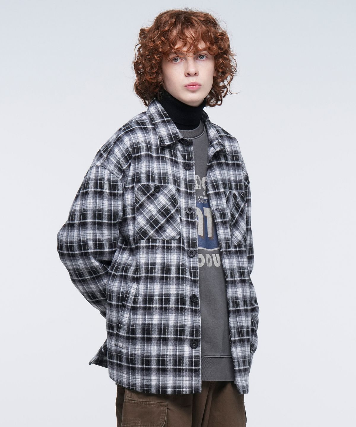 아웃도어 프로덕츠(OUTDOOR PRODUCTS) CHECK PADDED SHIRT (BLACK)