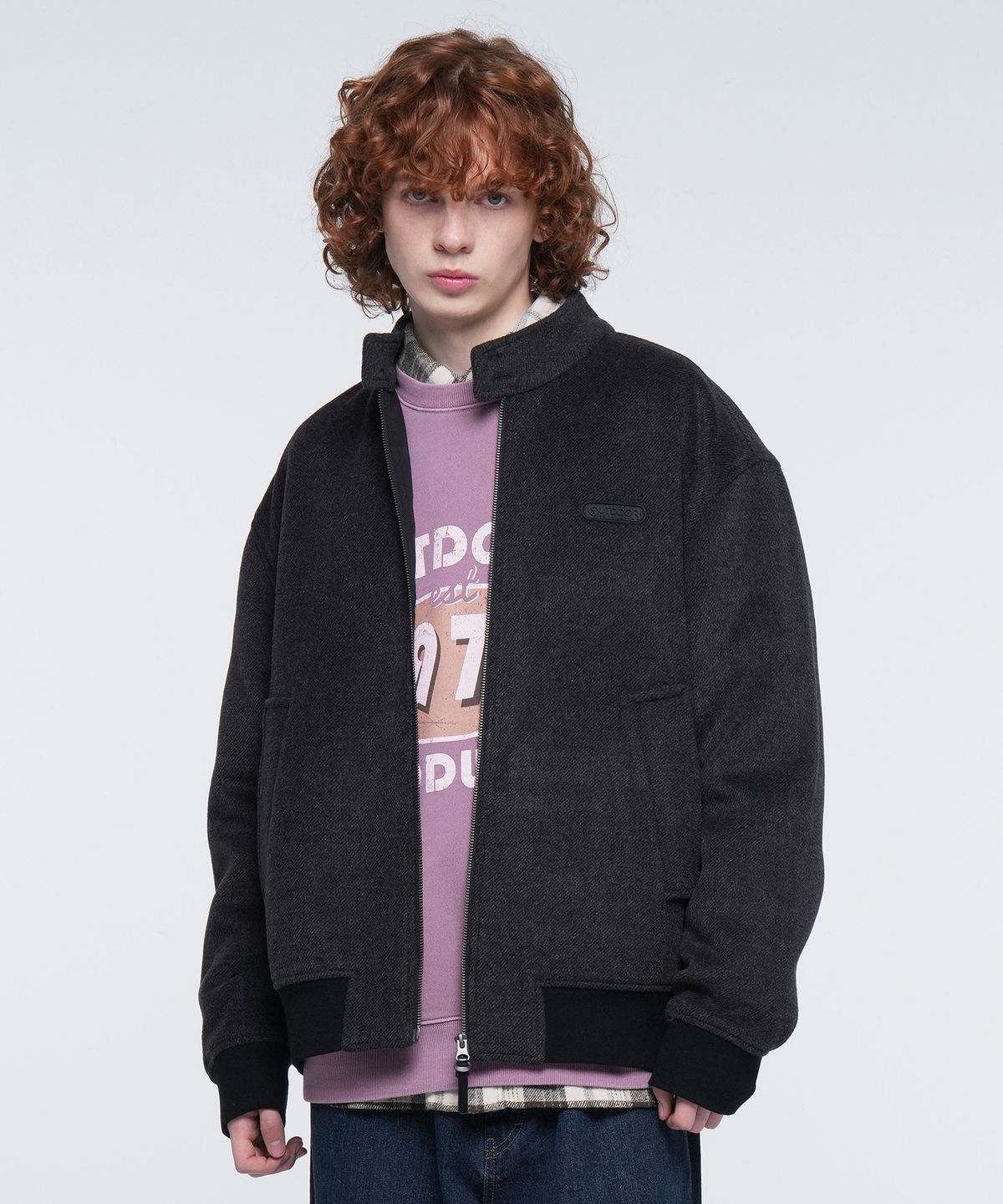 아웃도어 프로덕츠(OUTDOOR PRODUCTS) HARRINGTON ZIP UP (CHARCOAL)