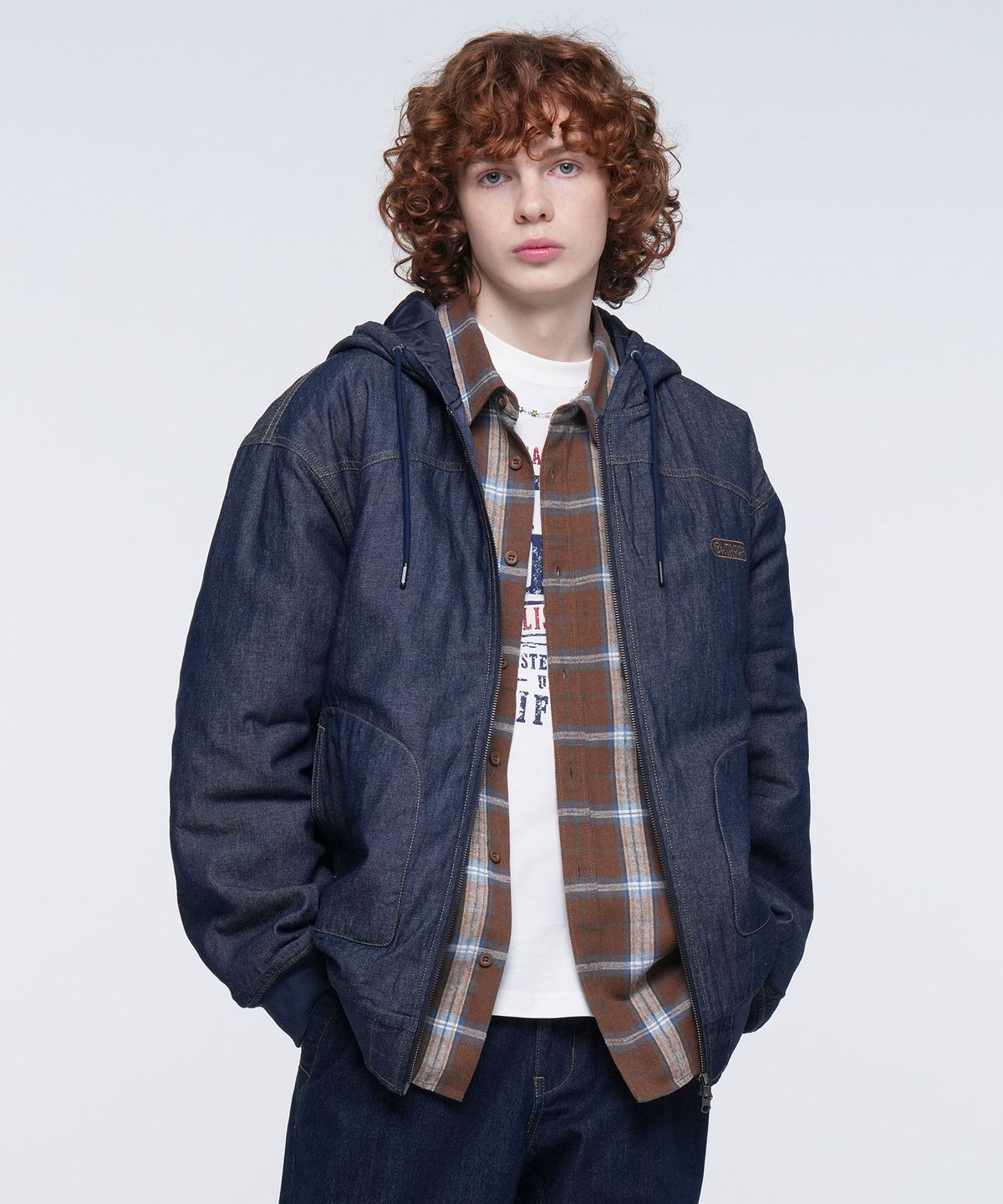 아웃도어 프로덕츠(OUTDOOR PRODUCTS) DENIM PADDING JACKET (INDIGO BLUE)