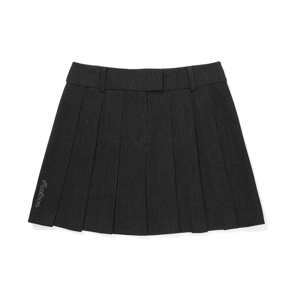 말본 골프(MALBON GOLF) 울 라이크 플리츠 스커트 GRAY (WOMAN)