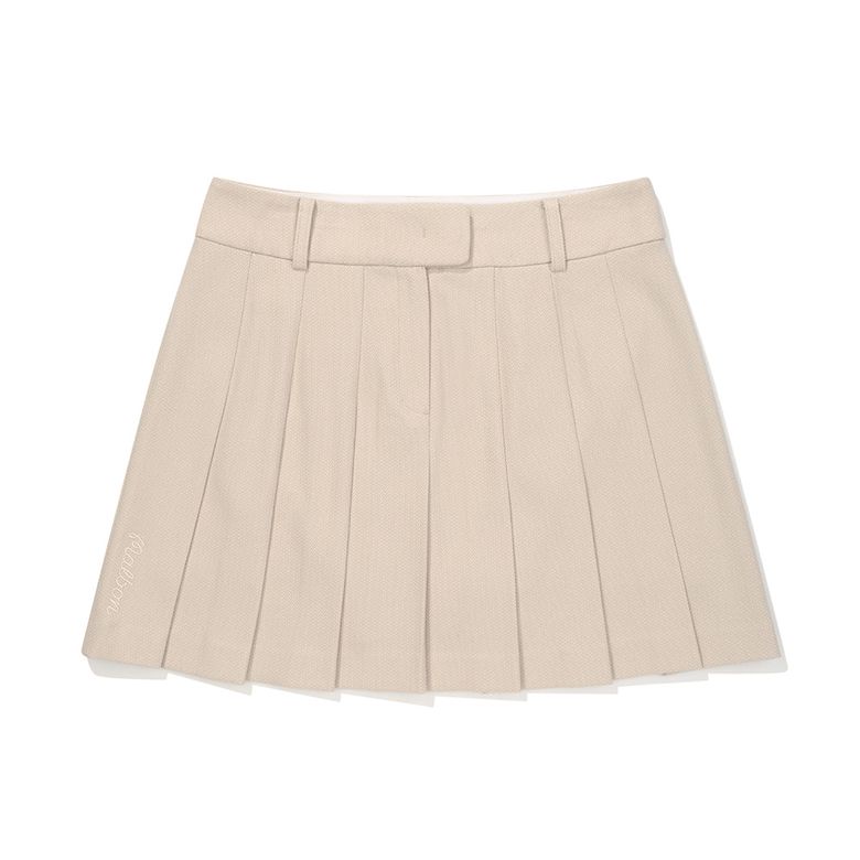 울 라이크 플리츠 스커트 BEIGE (WOMAN)