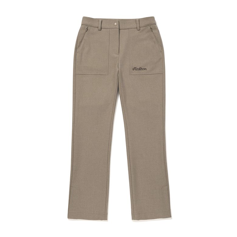 여성 약기모 부츠컷 팬츠 BEIGE (WOMAN)