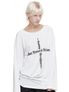 DAGGER DRAPED T-SHIRT (WHITE)