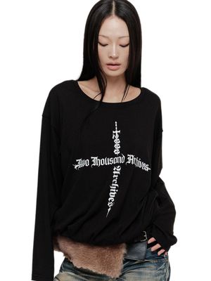 DAGGER DRAPED T-SHIRT (BLACK)