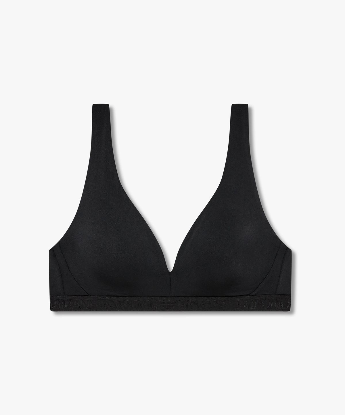 엠포리오 아르마니 언더웨어(EMPORIO ARMANI UNDERWEAR) 여성 샤이닝 로고 밴딩 리무버블 패드 브라렛 브라_블랙 0825381511