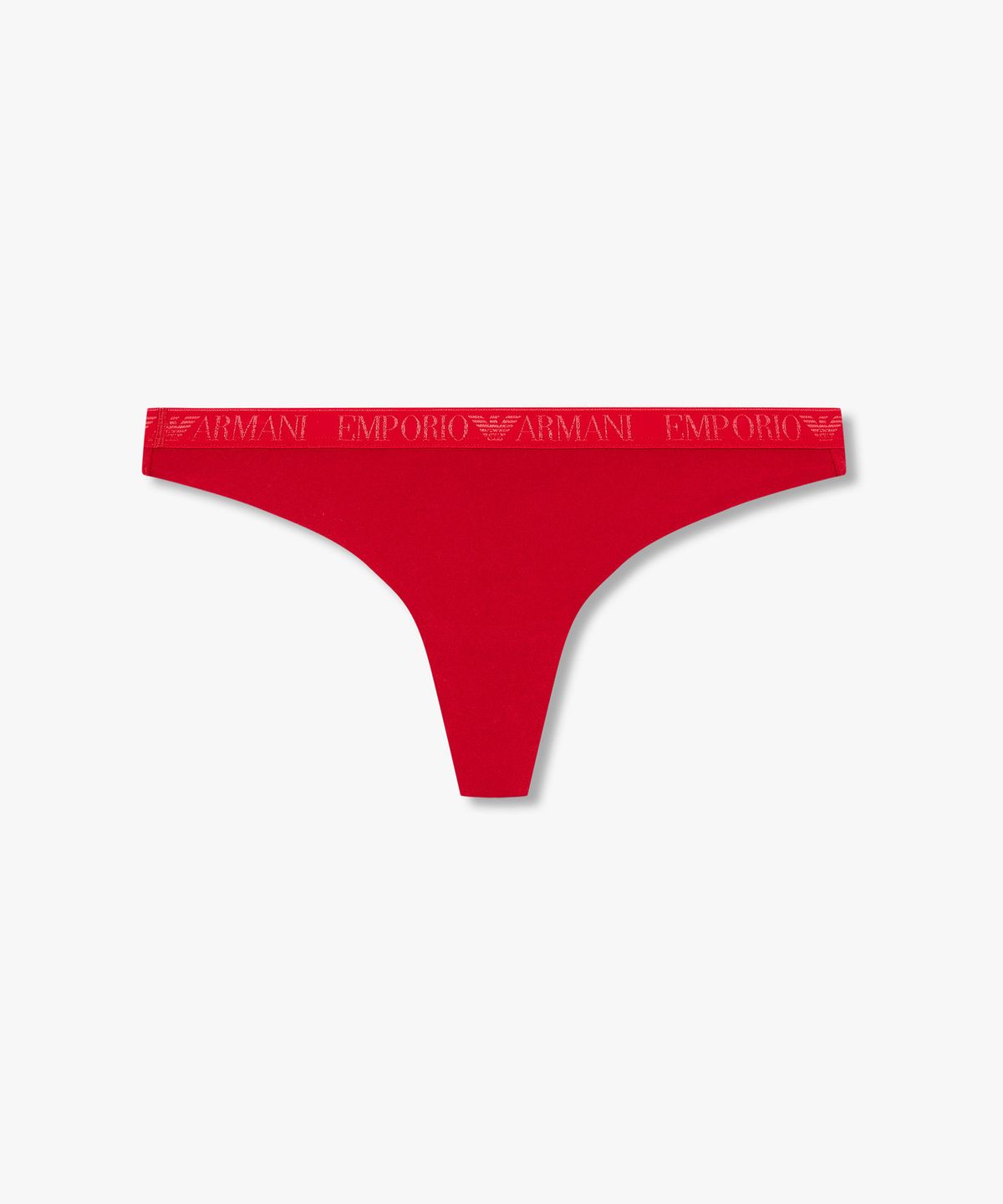 엠포리오 아르마니 언더웨어(EMPORIO ARMANI UNDERWEAR) 여성 샤이닝 로고 밴딩 티팬티_레드 0825310510