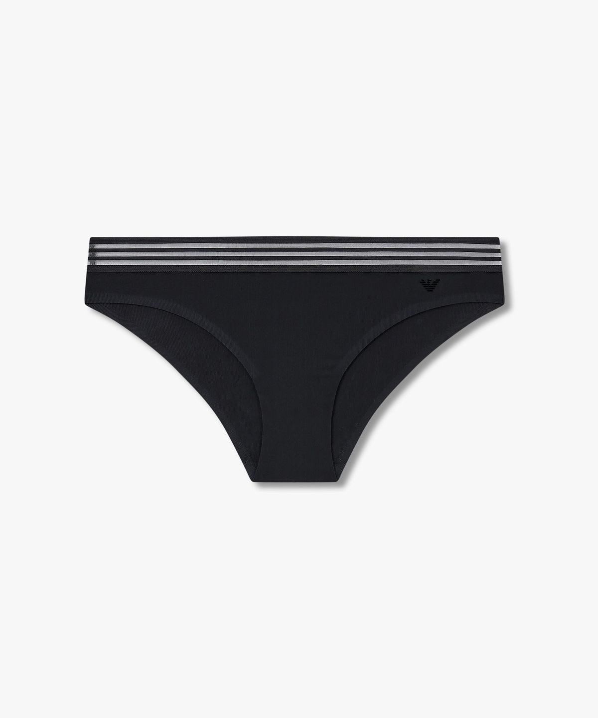 엠포리오 아르마니 언더웨어(EMPORIO ARMANI UNDERWEAR) 여성 메쉬 밴딩 리브드 브리프_블랙 0825311520