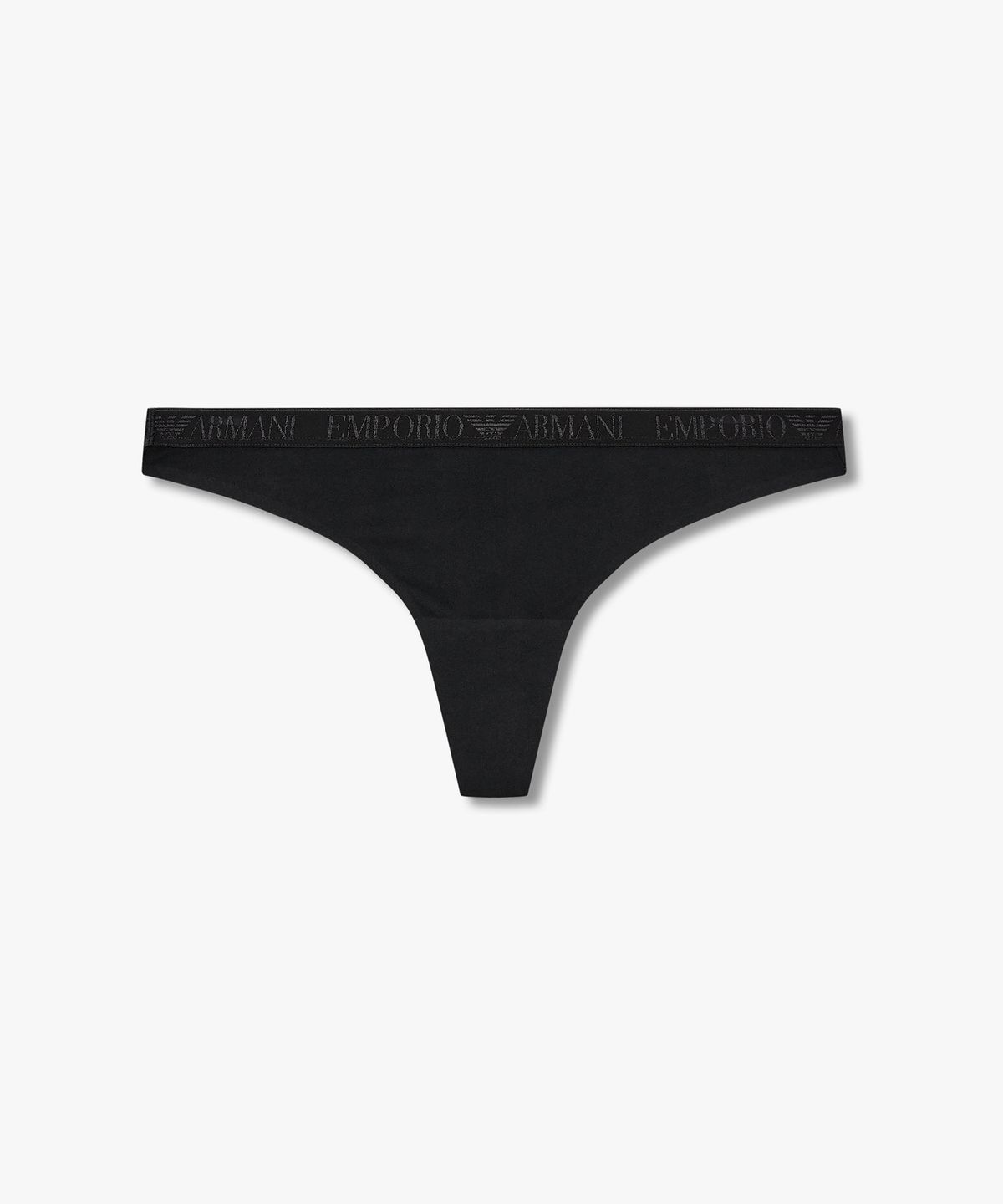엠포리오 아르마니 언더웨어(EMPORIO ARMANI UNDERWEAR) 여성 샤이닝 로고 밴딩 티팬티_블랙 0825310511