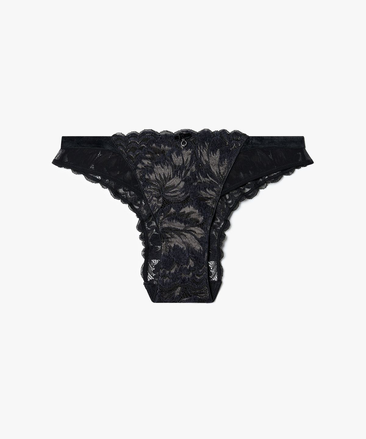 엠포리오 아르마니 언더웨어(EMPORIO ARMANI UNDERWEAR) 여성 벨루어 패치 자카드 브리프_블랙 0825311530