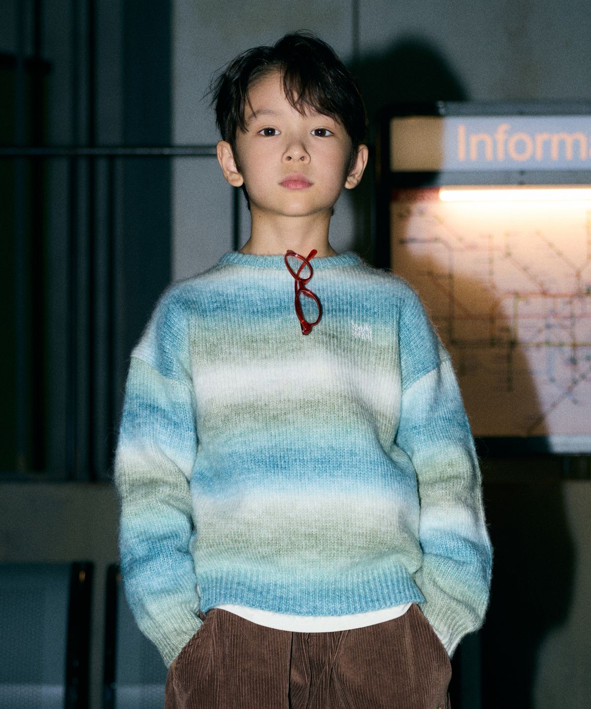브라운브레스 키즈(BROWNBREATH KIDS) KIDS GRADATION KNIT - BEIGE