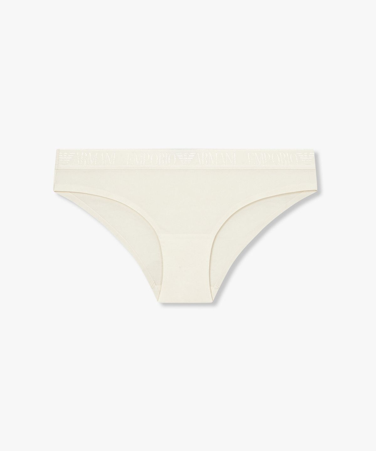 엠포리오 아르마니 언더웨어(EMPORIO ARMANI UNDERWEAR) 여성 샤이닝 로고 밴딩 브리프_아이보리 0825311508