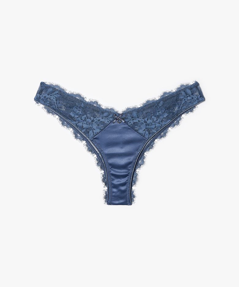 여성 플라워 자수 브라질리언 브리프_인디고 0825311517