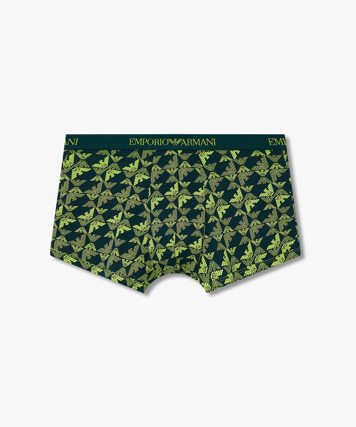 엠포리오 아르마니 언더웨어(EMPORIO ARMANI UNDERWEAR) 남성 로고 밴딩 패턴드 코튼 드로즈_그린 0815312327