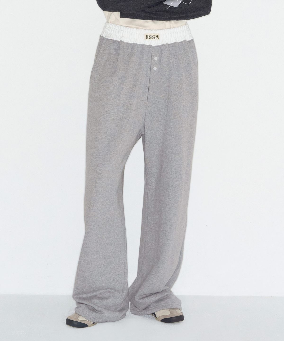 락케이크(ROCKCAKE) [리퍼브 특가] Waist Layerd 2way Jogger - Gray