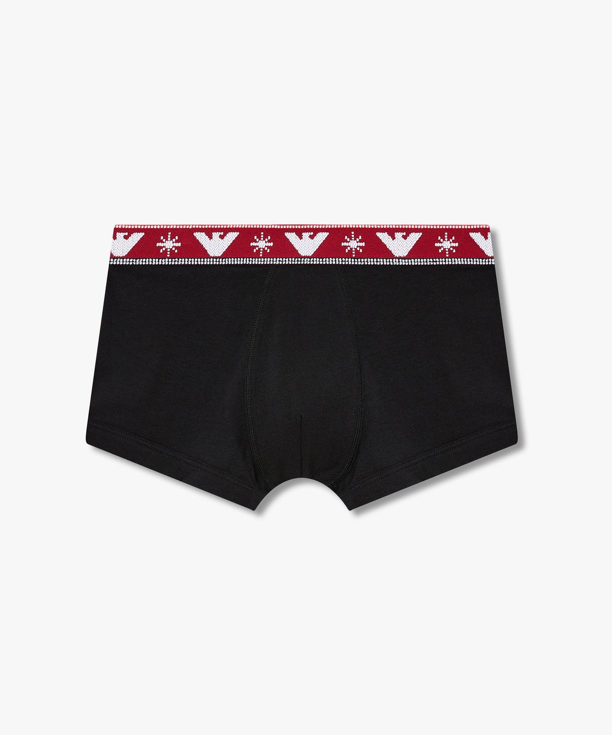 엠포리오 아르마니 언더웨어(EMPORIO ARMANI UNDERWEAR) 남성 배색 스티치 빅 이글 코튼 드로즈_블랙 0815312070
