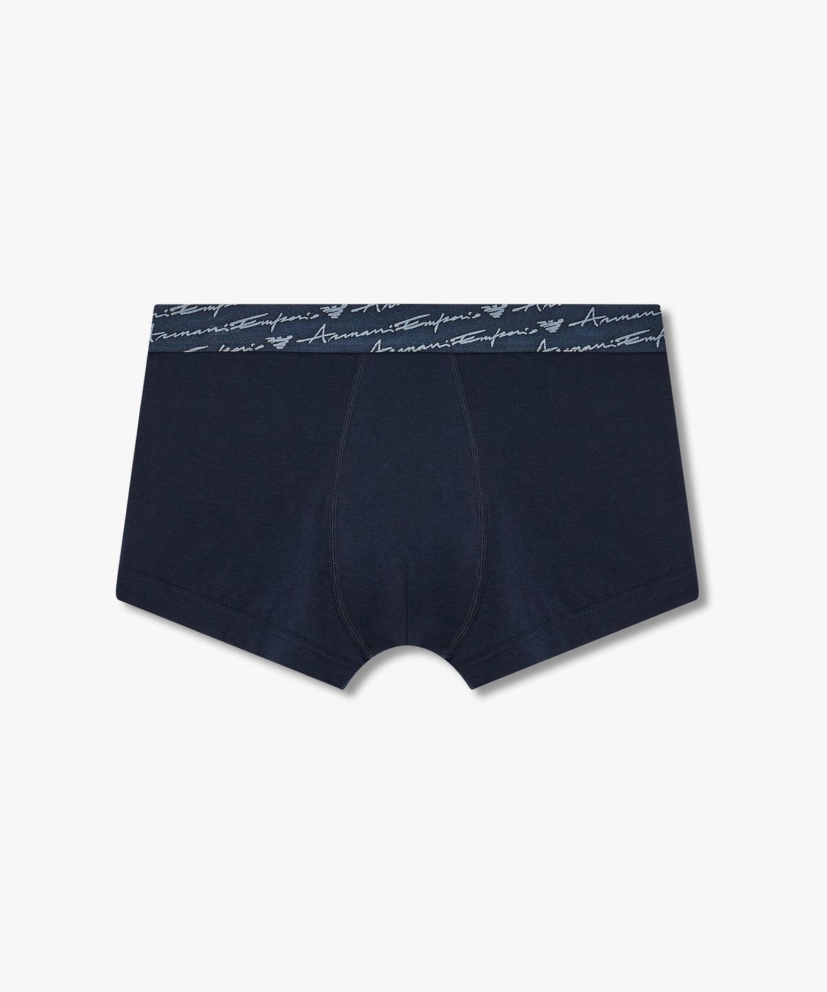 엠포리오 아르마니 언더웨어(EMPORIO ARMANI UNDERWEAR) 남성 커시브 로고 솔리드 밴딩 드로즈_다크 블루 0815312065