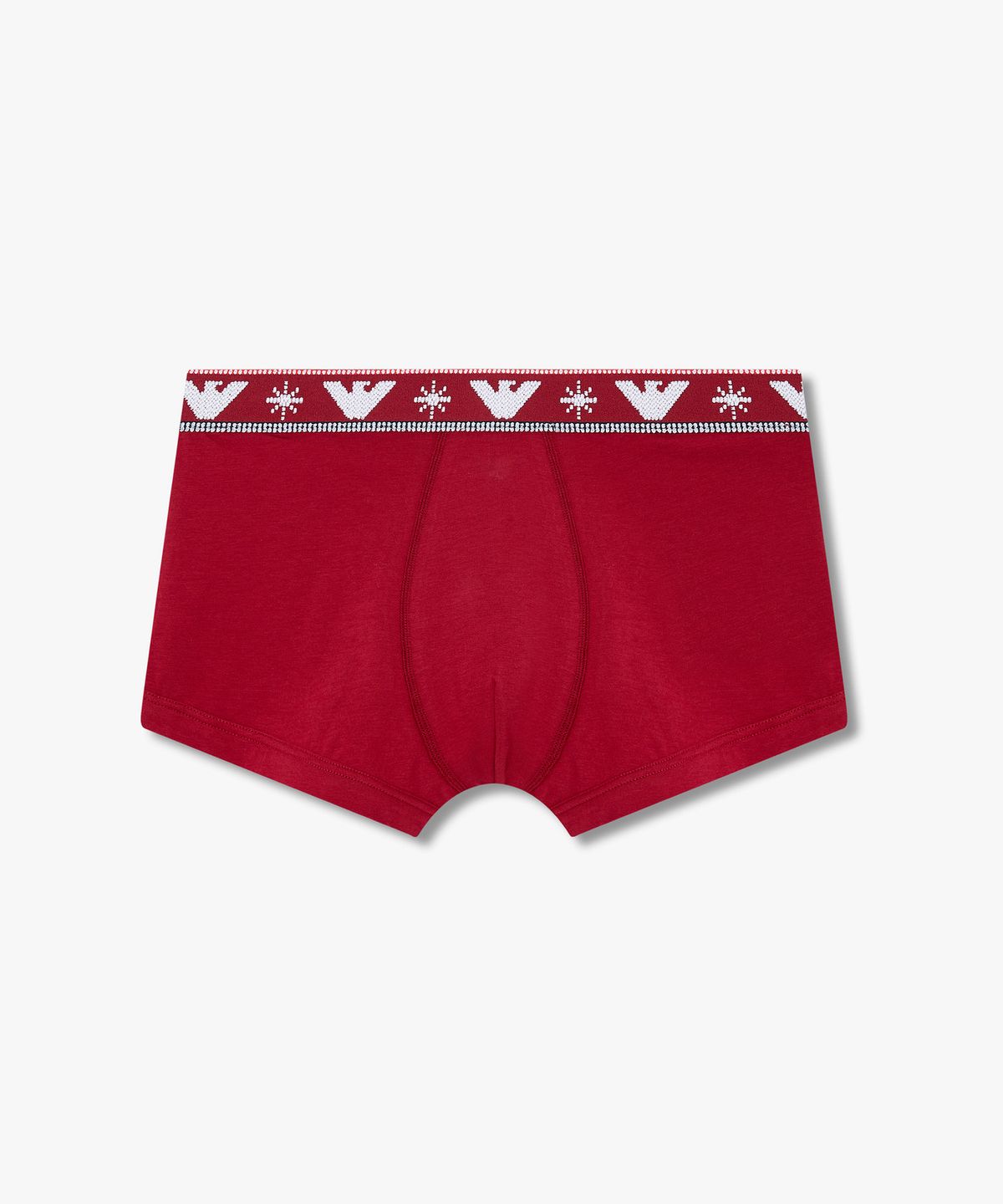 엠포리오 아르마니 언더웨어(EMPORIO ARMANI UNDERWEAR) 남성 배색 스티치 빅 이글 코튼 드로즈_레드 0815312069
