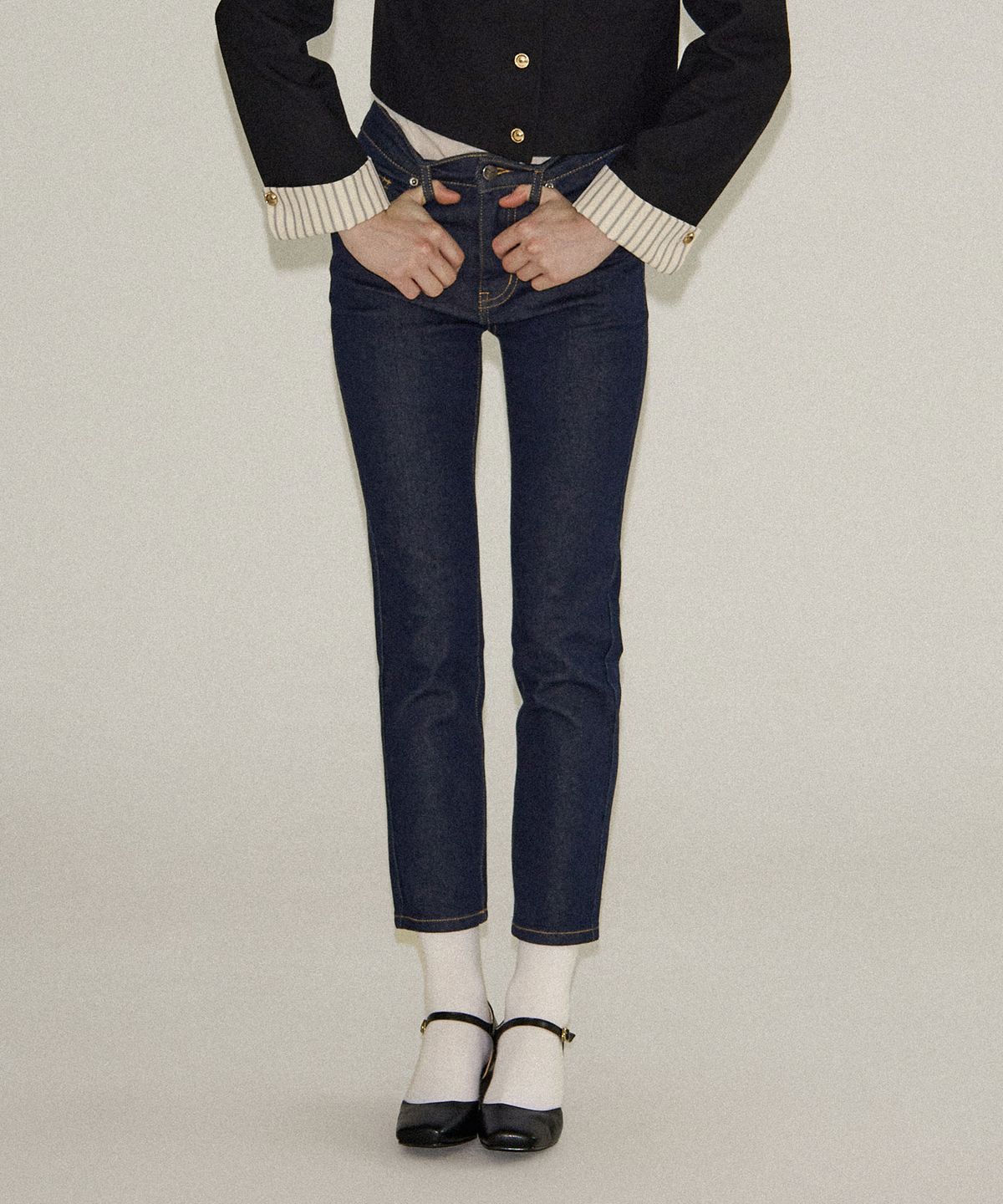 살롱 드 욘(SALON DE YOHN) Daily Straight Jeans_ Raw