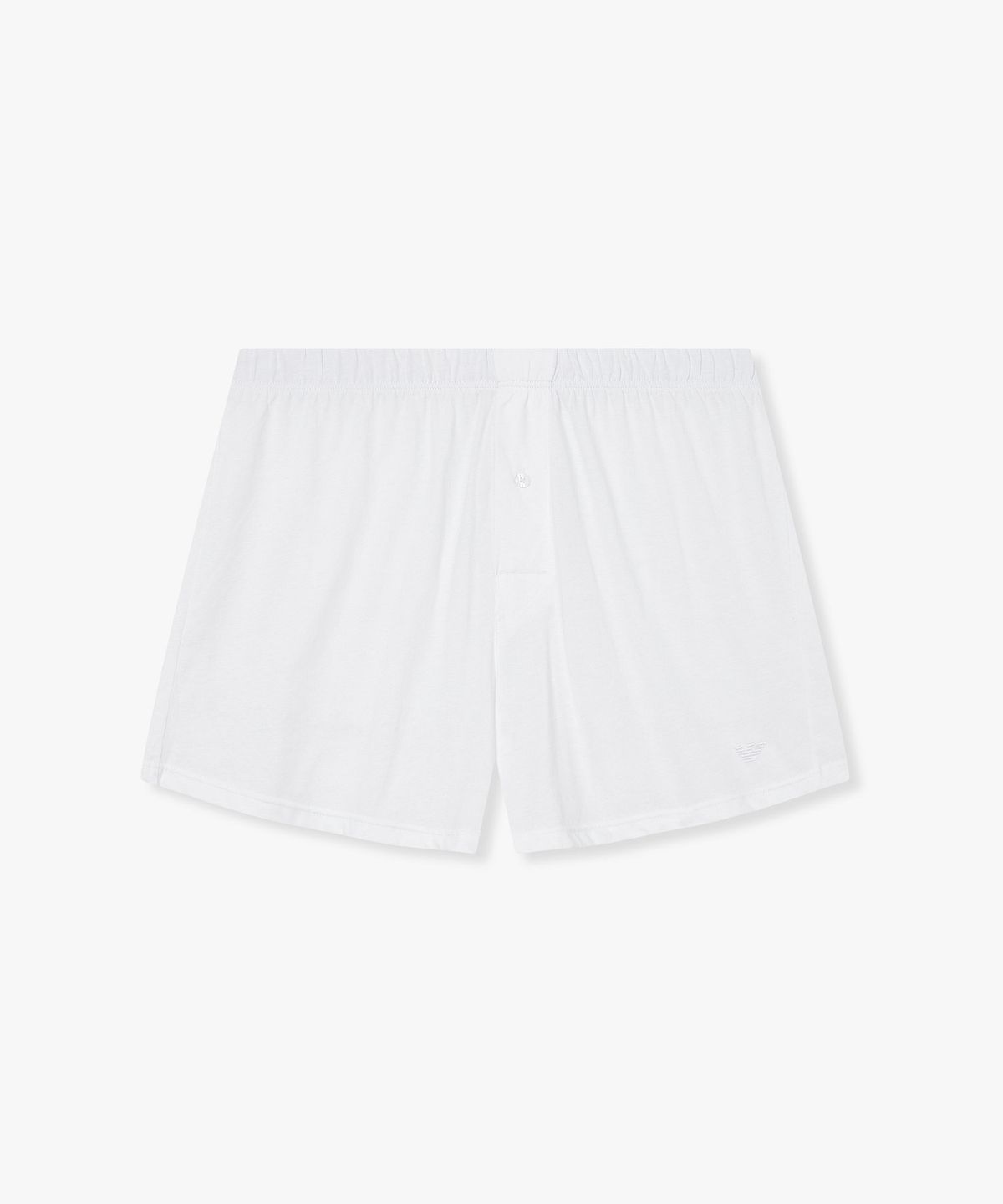 엠포리오 아르마니 언더웨어(EMPORIO ARMANI UNDERWEAR) 남성 미니 이글 자수 코튼 트렁크_화이트 0815312085