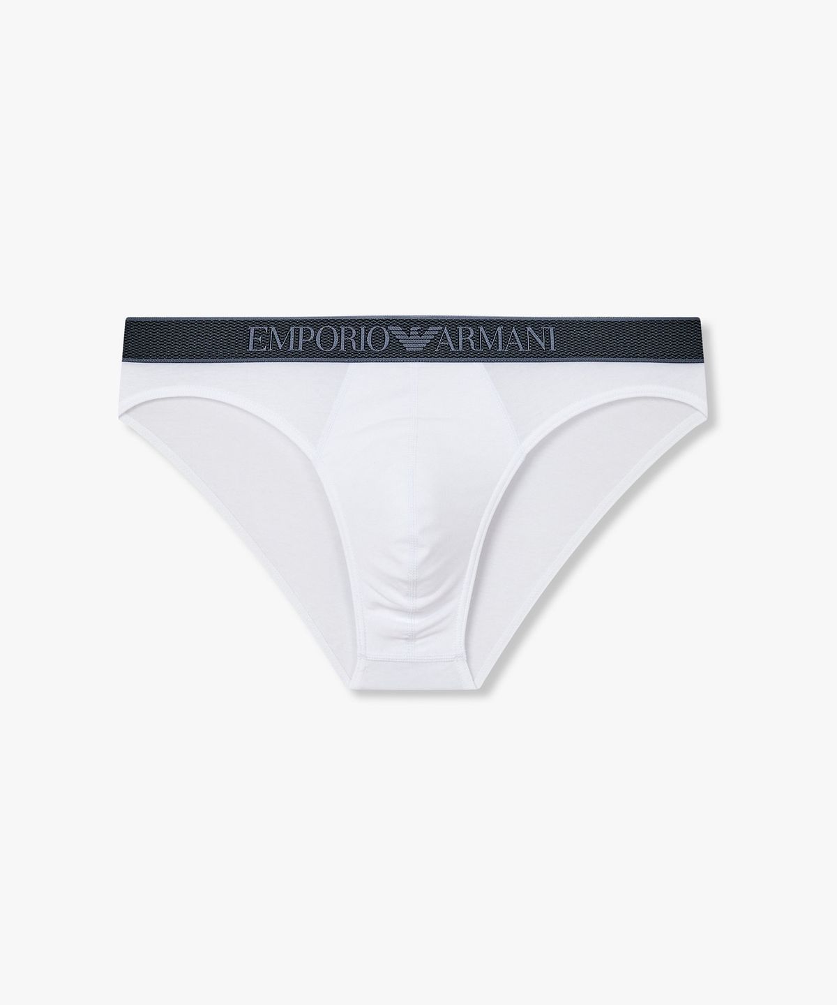 엠포리오 아르마니 언더웨어(EMPORIO ARMANI UNDERWEAR) 남성 웨이스트 패턴 자수 로고 브리프_화이트 0815311005
