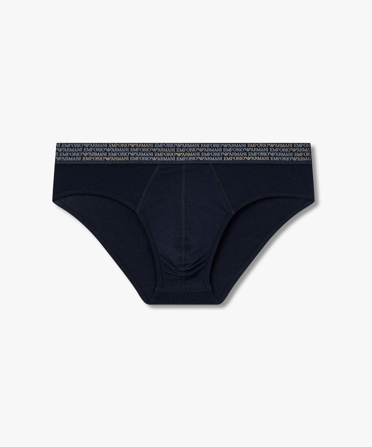 엠포리오 아르마니 언더웨어(EMPORIO ARMANI UNDERWEAR) 남성 리피트 로고 샤이닝 로고 브리프_네이비 0815311060