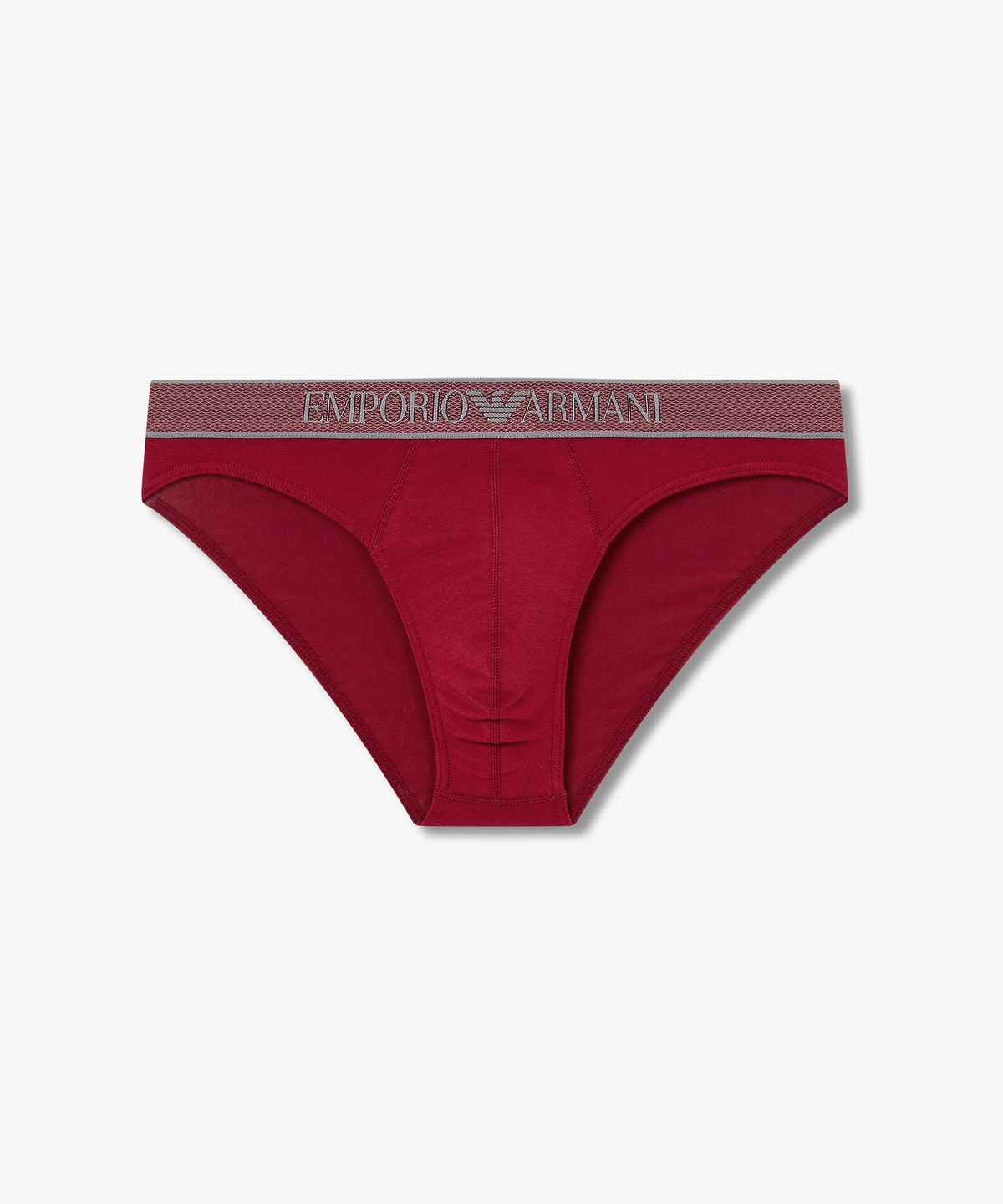 엠포리오 아르마니 언더웨어(EMPORIO ARMANI UNDERWEAR) 남성 웨이스트 패턴 자수 로고 브리프_레드 0815311006