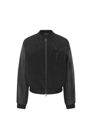 서처드 바시티 자켓 블랙