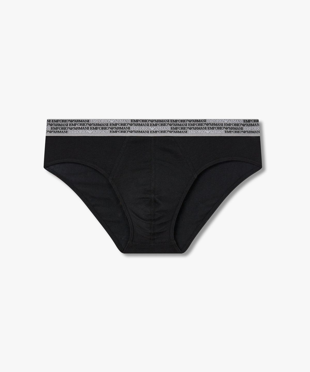 엠포리오 아르마니 언더웨어(EMPORIO ARMANI UNDERWEAR) 남성 리피트 로고 샤이닝 로고 브리프_블랙 0815311061