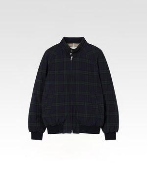 리가즈 해링턴 다운 블루종 체크 네이비