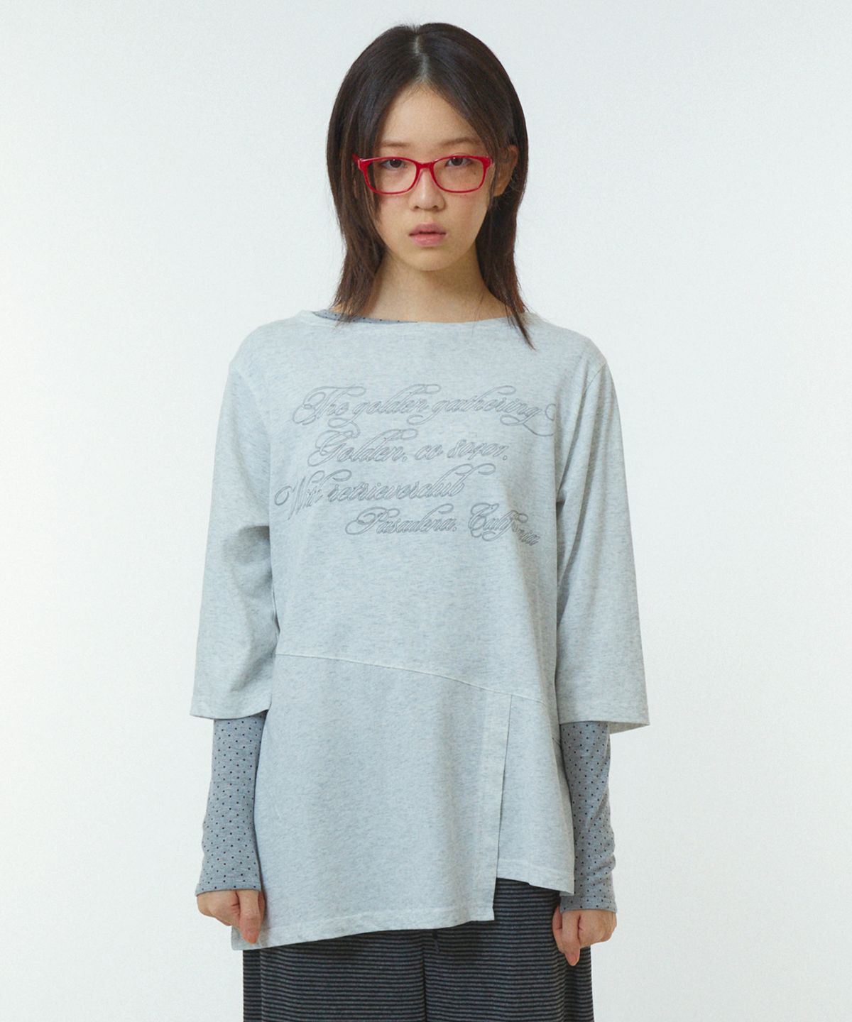 리트리버클럽(RETRIEVER CLUB) CUT LINE LONG SLEEVE [MELANGE GRAY]