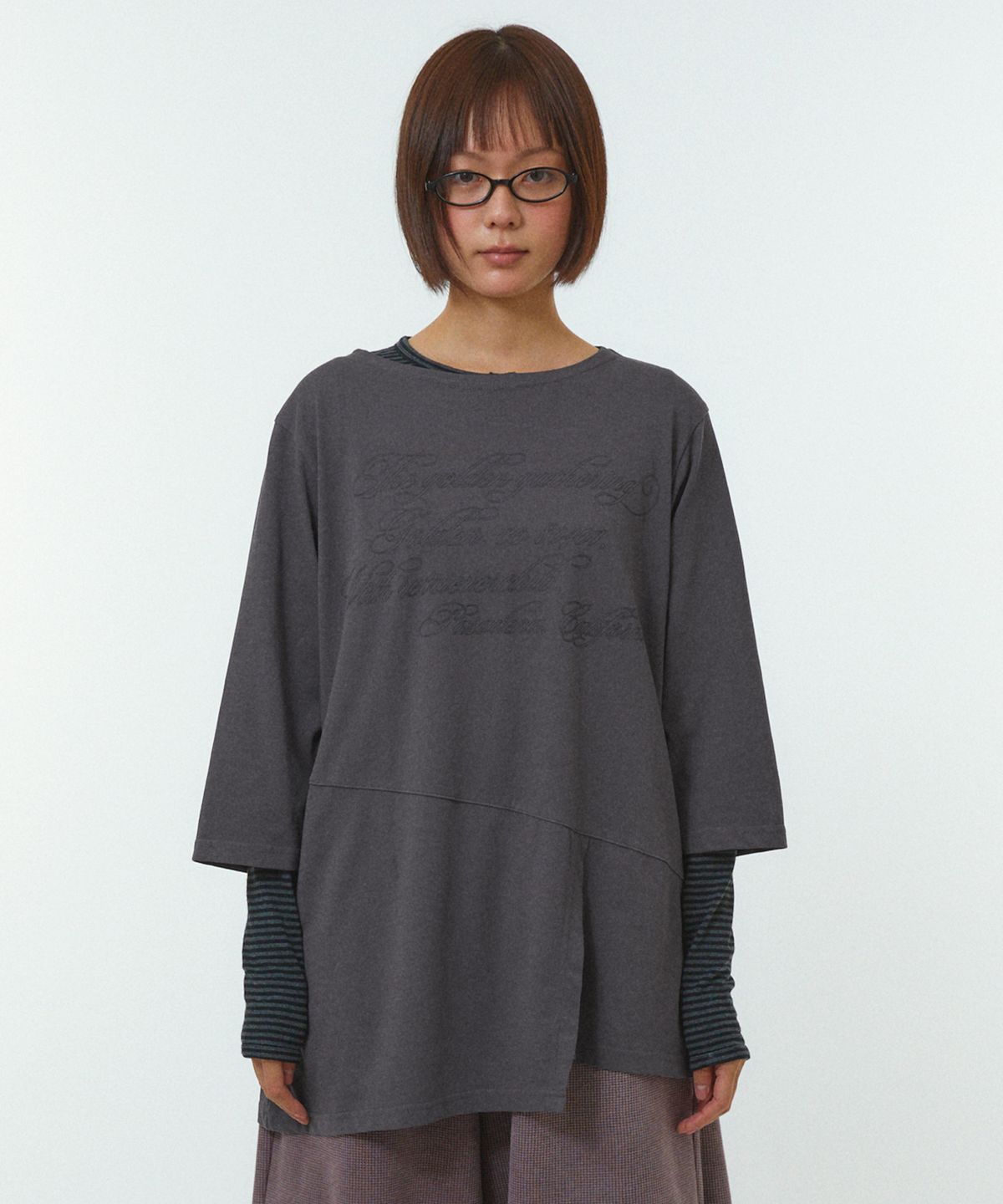 리트리버클럽(RETRIEVER CLUB) CUT LINE LONG SLEEVE [CHARCOAL GRAY]