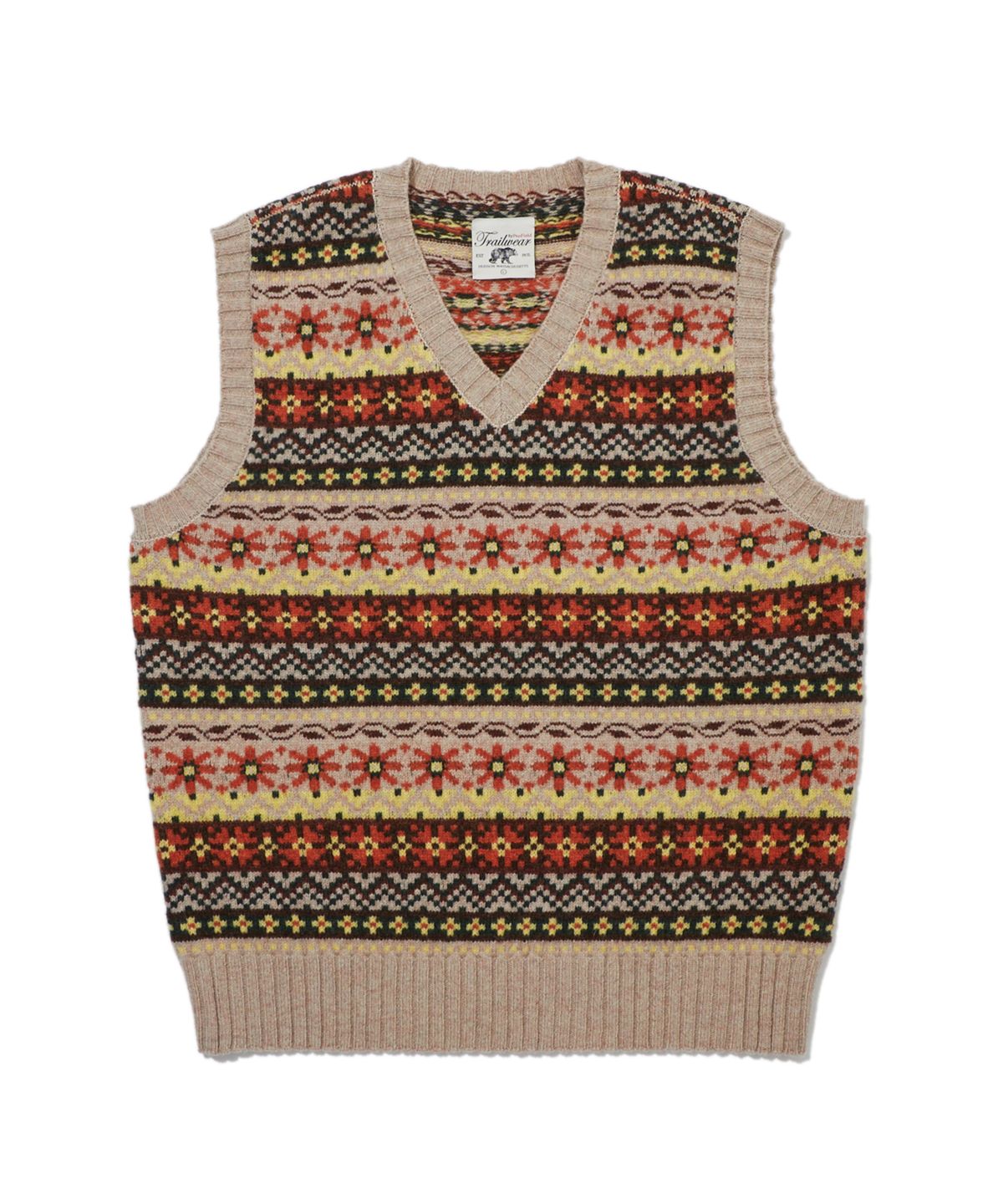 펜필드(PENFIELD) [TRAILWEAR] Lincoln Wool 페어아일 베스트 베이지_FR3KJ76U