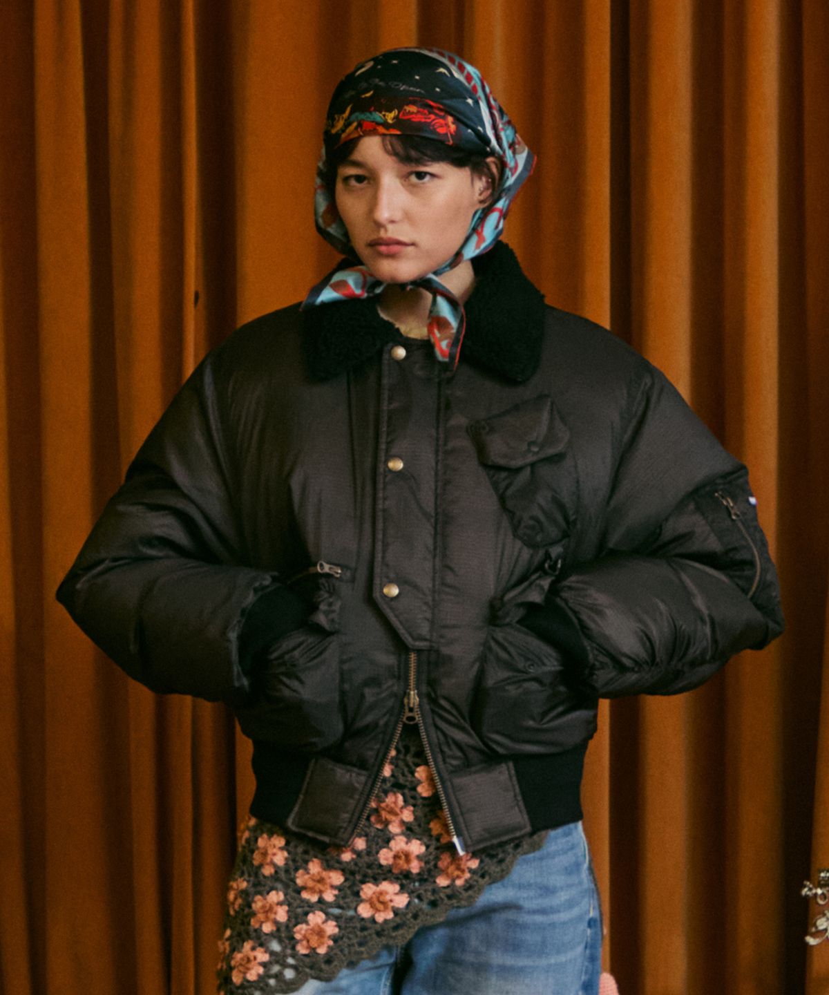 펜필드(PENFIELD) 나일론 유틸리티 에비에이터 올리브_FR4WD90U