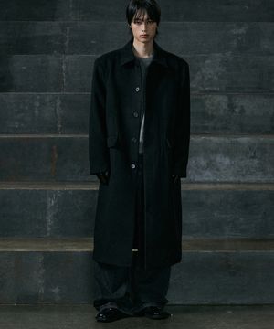 울 블렌드 대디 싱글 롱코트