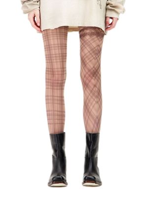 PLAID LACE TIGHTS