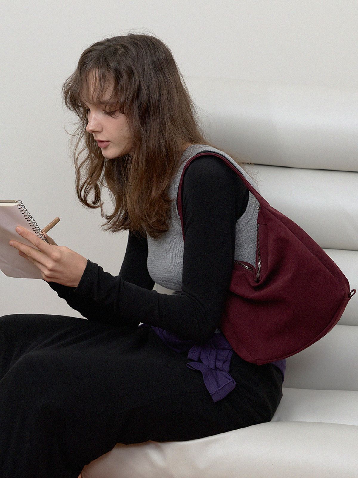 아코크(ACOC) Way Hobo Bag_Burgundy